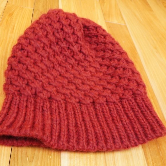 Cappellificio Fiorentino Cranberry Red Knitted Hat‎ OSFA - Picture 2 of 4
